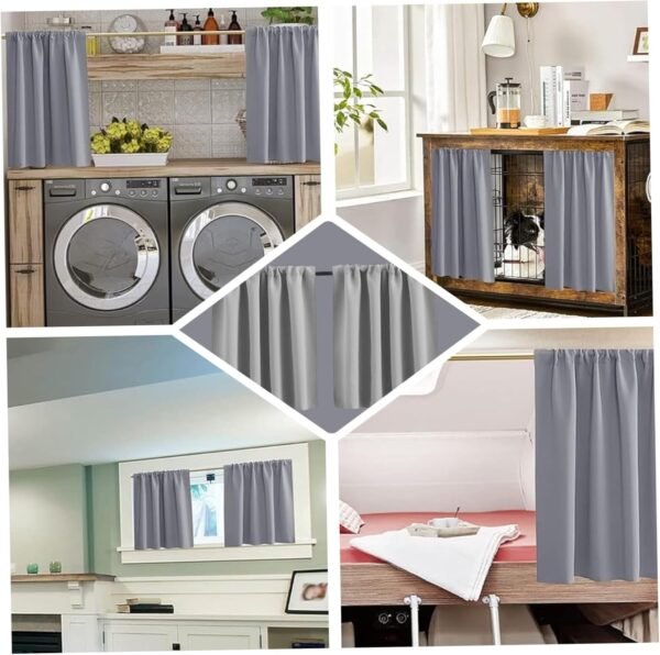 2 peças de cortinas curtas para janelas, 76 x 61 cm,... - Imagem 4