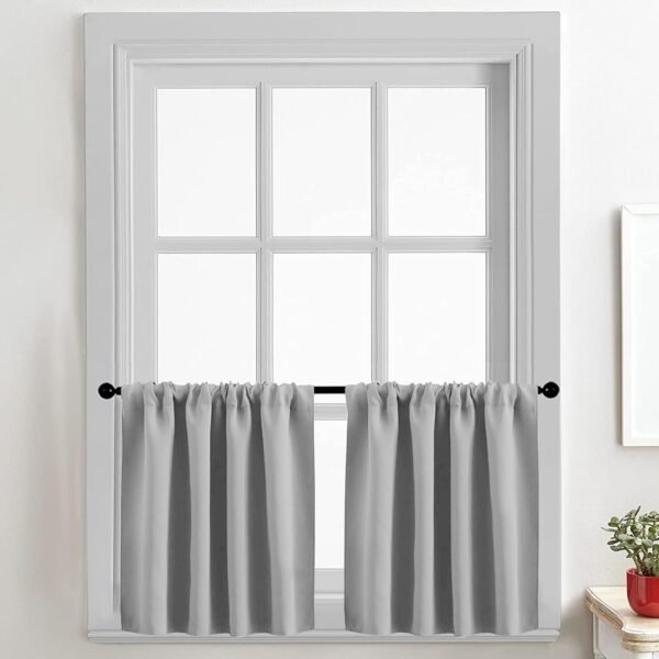 2 peças de cortinas curtas para janelas, 76 x 61 cm,... - Imagem 6