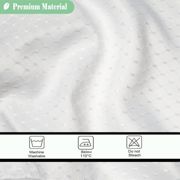 UFRIDAY Cortina de chuveiro de tecido Waffle Weave com... - Image 6
