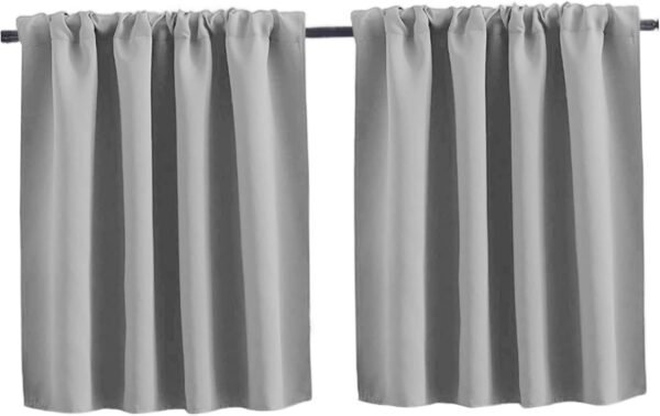 2 peças de cortinas curtas para janelas, 76 x 61 cm,...