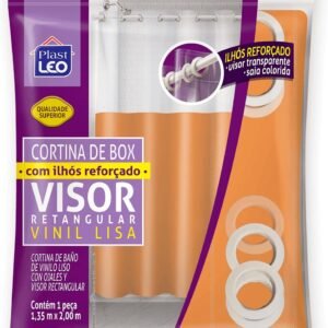 Cortina para Box Bege com Ilhós Visor Cristal (1,35x2,00m) |...
