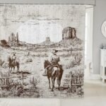 Feelyou Cortina de chuveiro Western Decor 183 cm x 183 cm,...