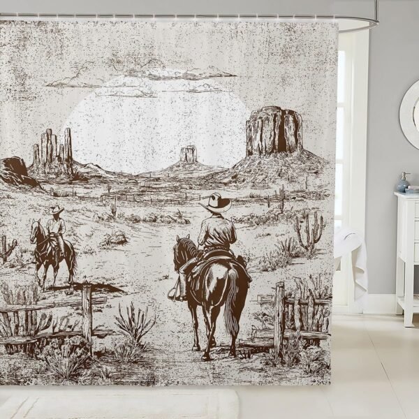 Feelyou Cortina de chuveiro Western Decor 183 cm x 183 cm,...