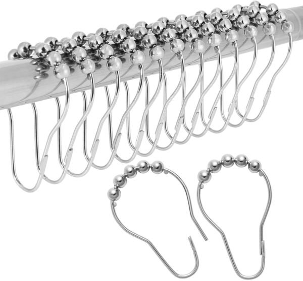 Ganchos de cortina de chuveiro resistentes à ferrugem,...