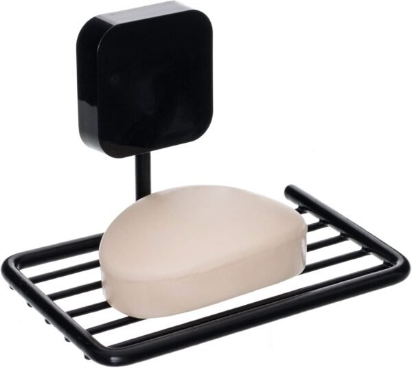 Saboneteira Porta Sabonete Soft Sem Furo Parede 3M (Preto)