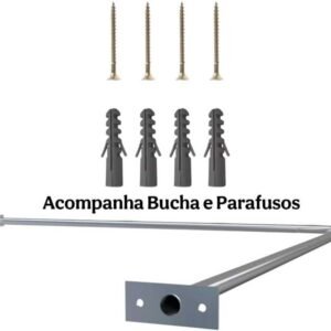 Suporte Para Cortina Box Curvado Varão Em "L" Banheiro...
