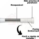 Varão Extensível para Cortina de Banheiro Cozinha –...