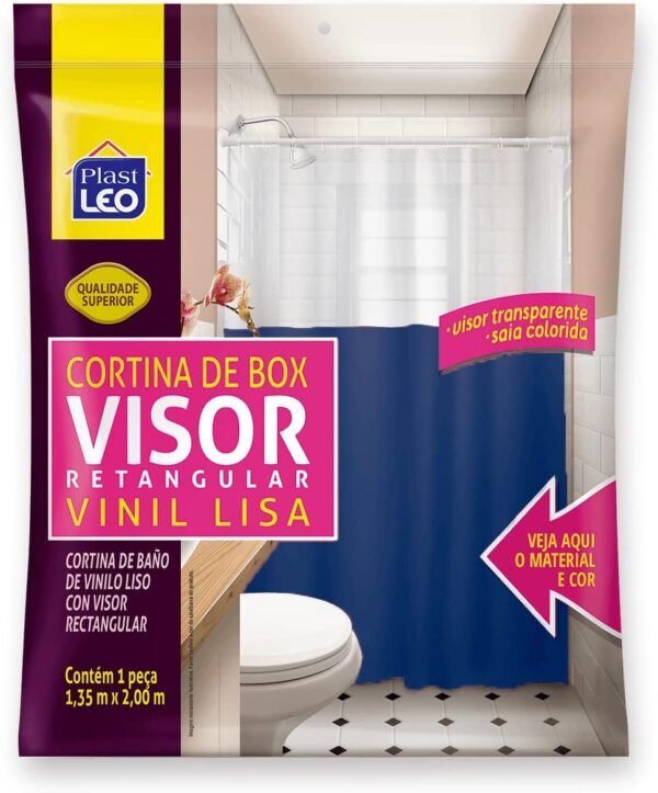 Visualizador de cristal de cortina de caixa azul (1.35x2.00m) | Plast Leo ... - Imagem 2