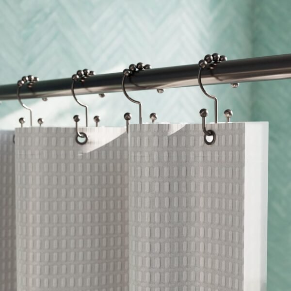 Ganchos Maytex para cortina de chuveiro de metal resistente... - Imagem 2