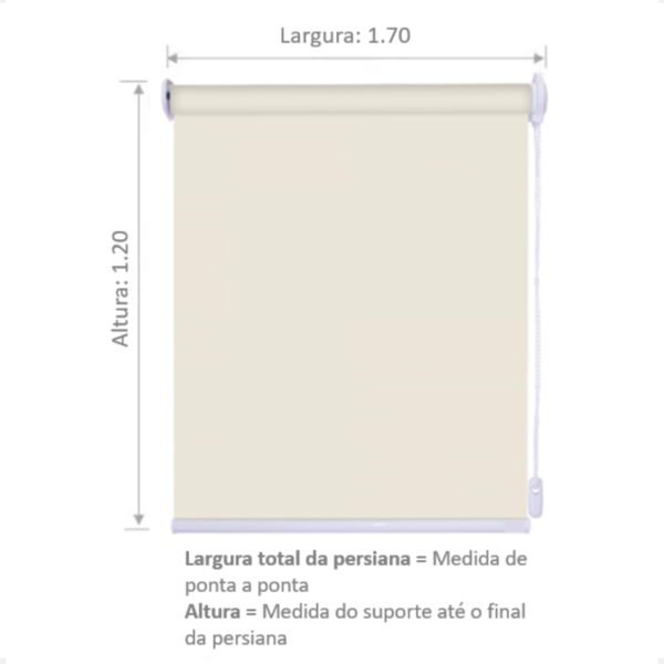 Central das persianas, cortina cega cega Blackout Bege 0%. - Image 2