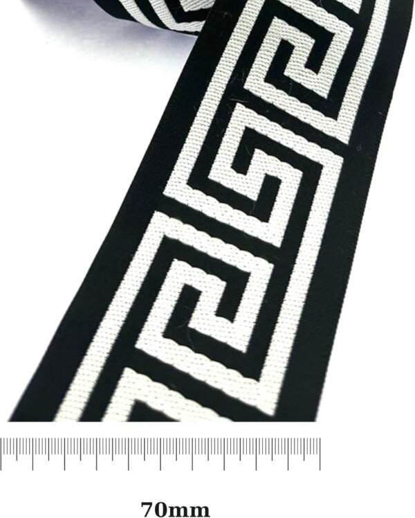 Acabamento de fita jacquard chave grega para cortinas,... - Imagem 3