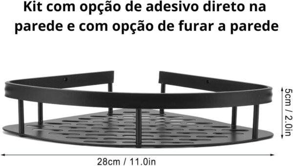 Kit 2 Prateleira Triangular Suporte Porta Shampoo Box... - Imagem 2