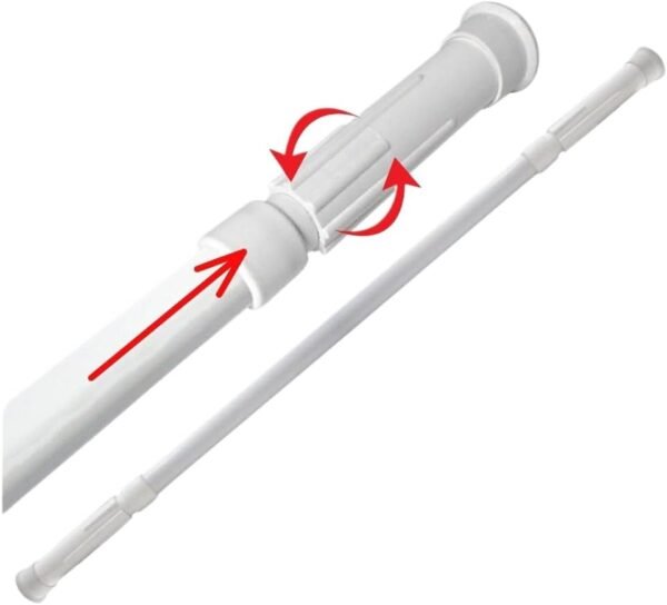 Varão Extensível Regulagem para Cortina Box Banheiro Armário... - Imagem 2