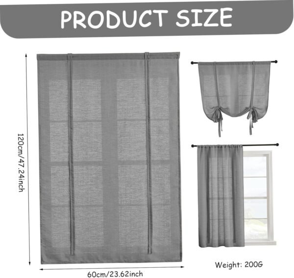 1 painel de cortinas blackout, 61 x 123 cm, cortinas romanas... - Imagem 6