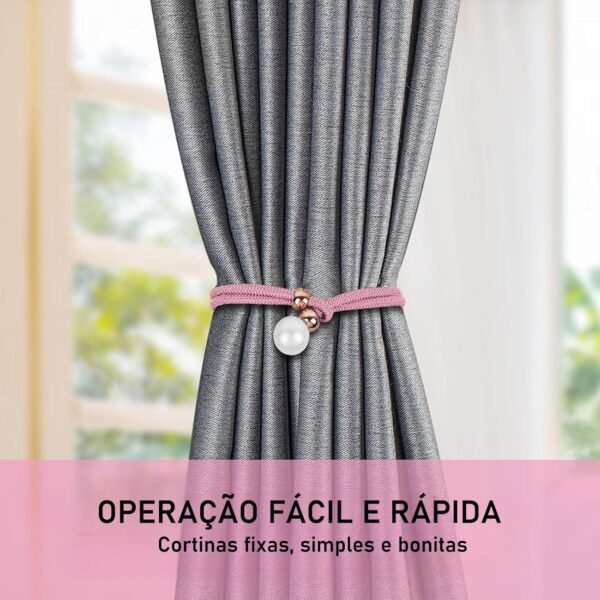 Amarrações para Cortinas, 2pcs Apoios de Cortina Ajustáveis... - Imagem 5