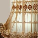 Amidoudou Cortinas transparentes bordadas de luxo europeias...