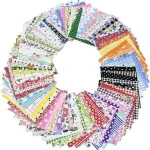 100 peças de tecido acolchoado pré-cortado colorido para...
