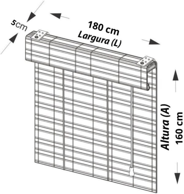 Bloco de bloco bloco 180 (l) x 160 (a) cm. - Imagem 3