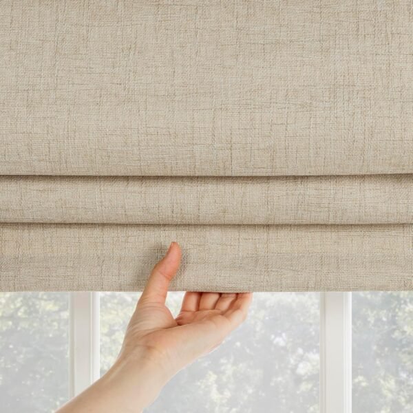 Sun Zero Seraphina Persiana Romana Texturizada 100% Blackout... - Imagem 4