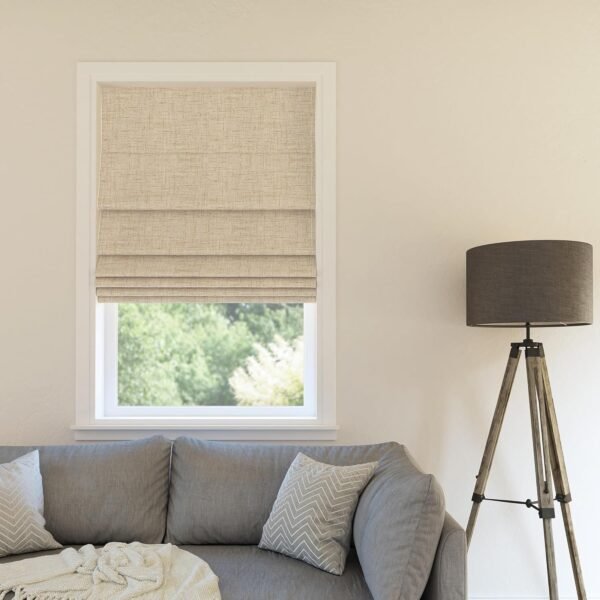 Sun Zero Seraphina Persiana Romana Texturizada 100% Blackout... - Imagem 5