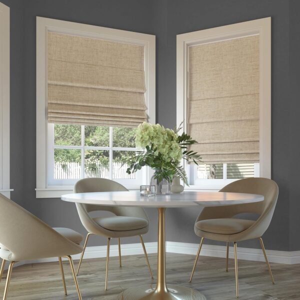 Sun Zero Seraphina Persiana Romana Texturizada 100% Blackout... - Imagem 7