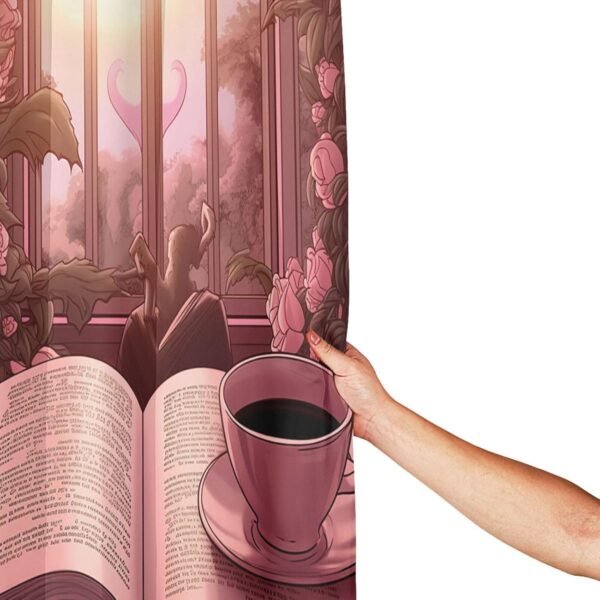 Dwrepo Sunshine Coffee and Books Cortina de chuveiro... - Imagem 3
