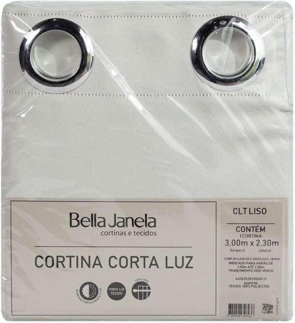 BELLA JANELA CORTA LUZ TECIDO 3,00m x 2,30m LISO/MARFIM - Imagem 4