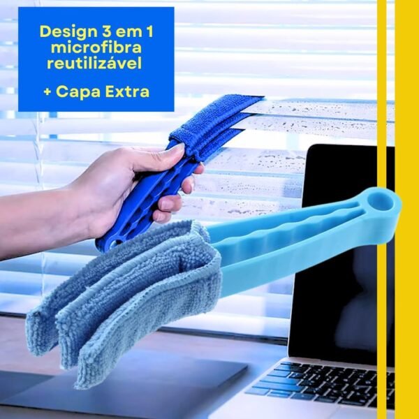 Limpador de Persiana com Microfibra Lavável – Com Capa Extra... - Imagem 5