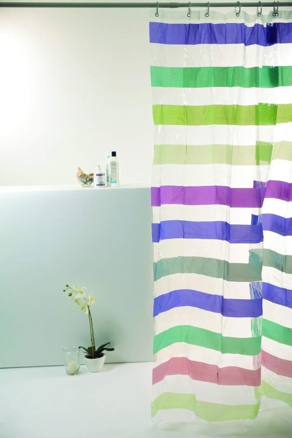 Cortina Box PVC Geométricos Colorful Bella Casa 198cmx180cm... - Imagem 2