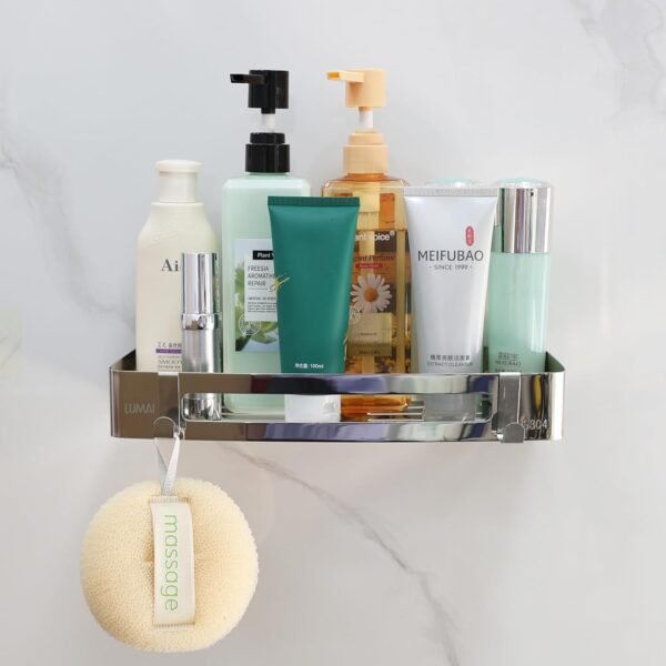 LUMAI Suporte Porta-Shampoo e Sabonete de Canto Retangular e... - Imagem 2