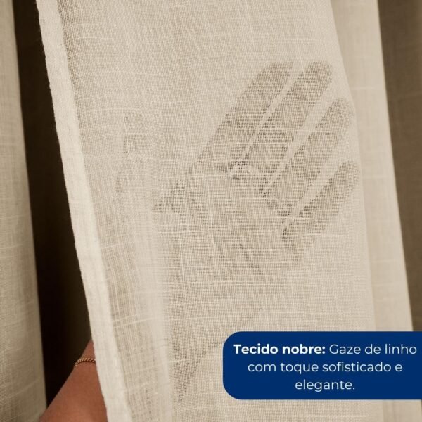 Cortina Gaze de Linho com Blackout em Tecido 6,00 x 2,40... - Imagem 3