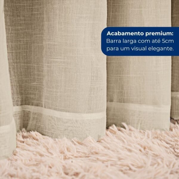 Cortina Gaze de Linho com Blackout em Tecido 6,00 x 2,40... - Imagem 4