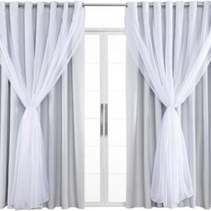 Cortina Blackout Tecido Com Voil 2,80M x 2,70M Sala Quarto...
