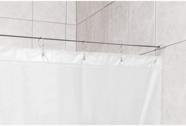 Cortina Box Para Banheiro 1,80m x 1,40m 100% Pvc Com Kit... - Imagem 2