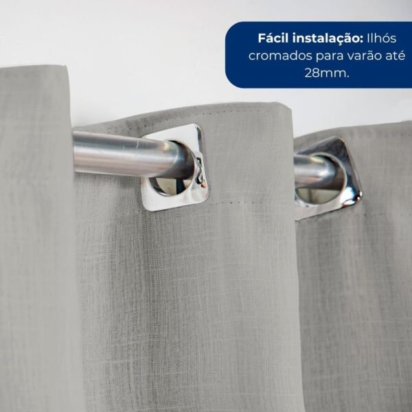 Cortina Gaze de Linho com Blackout em Tecido 3,00 x 2,50... - Imagem 2