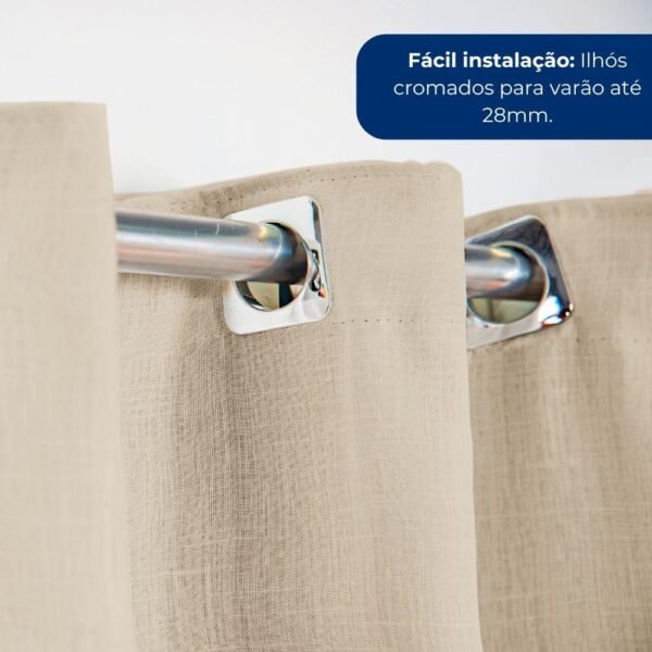 Cortina Gaze de Linho com Blackout em Tecido 6,00 x 2,40... - Imagem 2