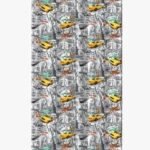 Cortina de Box Estampada Nova York com Ganchos, Decorativa...