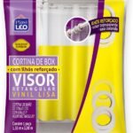 Cortina para Box Amarelo com Ilhós Visor Cristal...