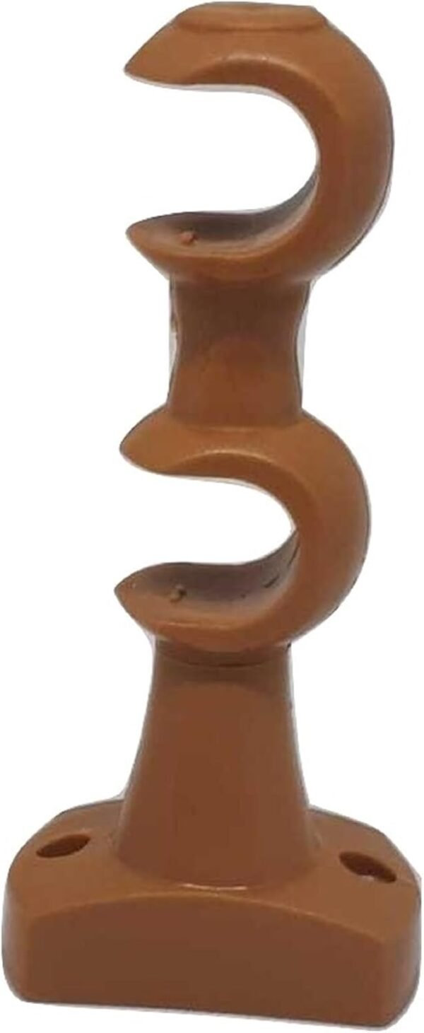 Kit 2 Suporte Cortina Duplo para Varão 19/19 mm Cerejeira