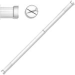 MAXEB Tubo de Cortina Extensível Aço Pintura Branca Branco...