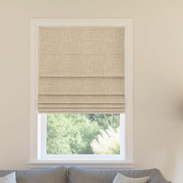 Sun Zero Seraphina Persiana Romana Texturizada 100% Blackout...