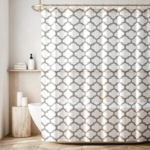 1 Cortina Box Banheiro Antimofo Ganchos 180x180 Pev Es M05
