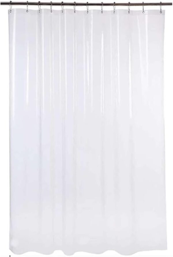 1 Cortina Box Banheiro PVC Transparente Antimofo Ilhós 2,00m