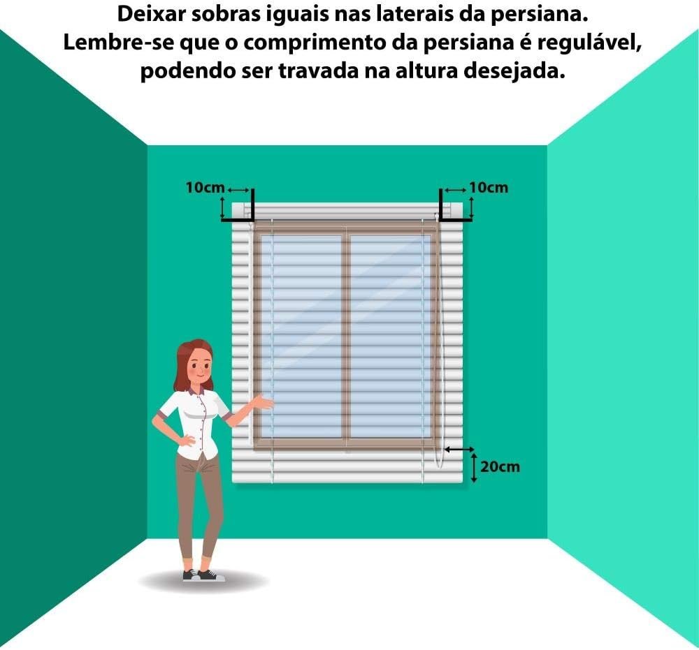 Persiana Horizontal Faux Wood Em PVC 50mm 140larg x 140alt ... - Imagem 5