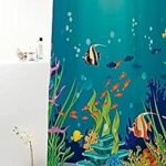 CORTINA BOX PEVA 1.80X1.60M FUNDO DO MAR AZUL 818915