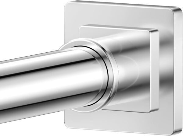 Haste de cortina de chuveiro, extremidade quadrada, 81 cm a...
