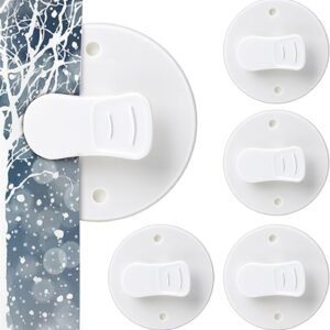 Pacote com 4 clipes de cortina de chuveiro, à prova de...