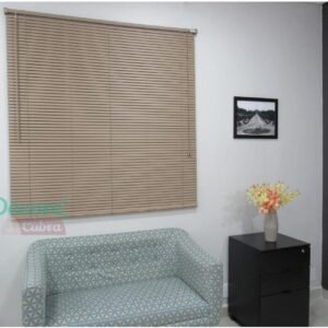 Persiana PVC horizontal 25mm 1,80larg x 1,60alt Café
