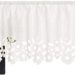 SIMPVALE Cortina curta de voile transparente com design...