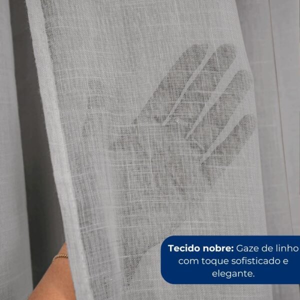Cortina Gaze de Linho com Blackout em Tecido 4,00 x 2,80... - Imagem 5